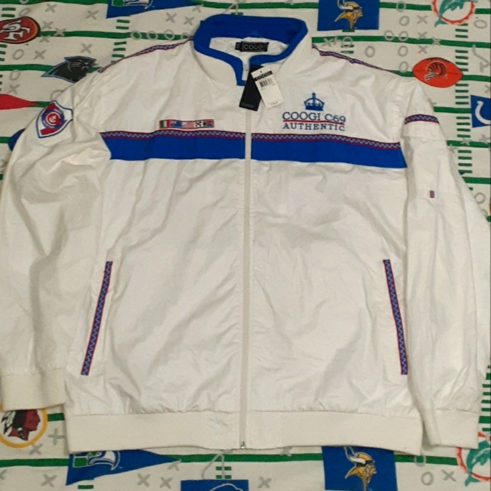 New Coogi C69 Yacht Club Zip Up Windbreaker Jacket Vintage